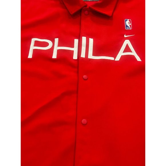 Nike Philadelphia 76ers 1966 Throwback NBA Warm Up Jacket Red Men's Size 3XL - Picture 5 of 8